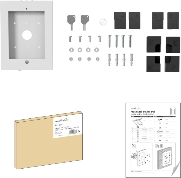 PureMounts PDS-5700 Tablet állvány- iPad - fekete