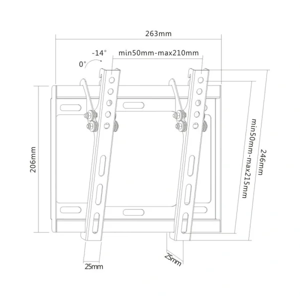 PureMounts PM-BT200 TV állvány - dönthető - VESA 200x200