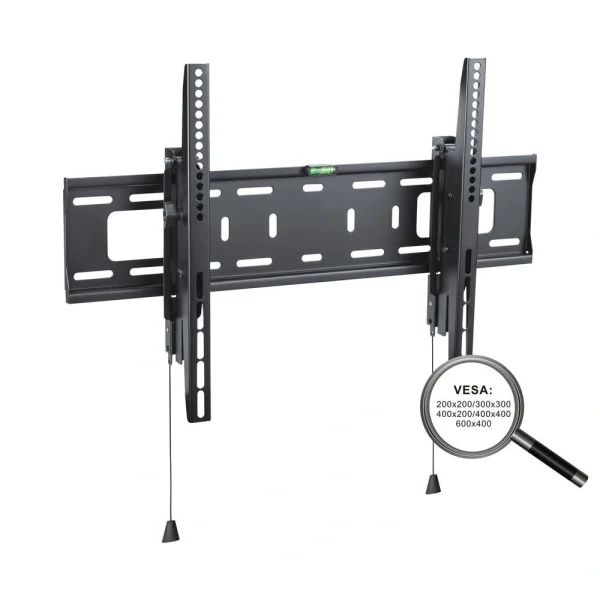 PureMounts PM-BTL600 lopásgátlós dönthető fali TV állvány állítható karral - VESA 600x400, fekete