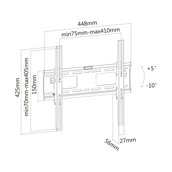 PureMounts PM-T400 TV állvány - dönthető - VESA 400