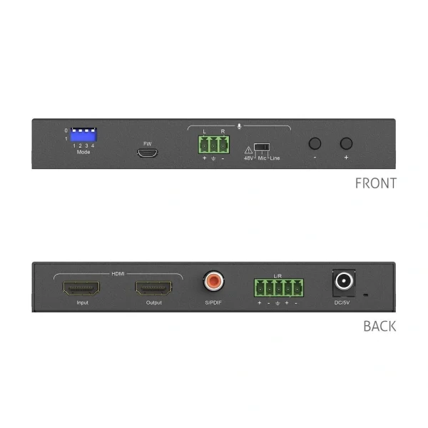PureTools PT-C-HDAEDE HDMI 2.0 Audio Inserter/Extractor, 4K (60Hz 4:4:4)