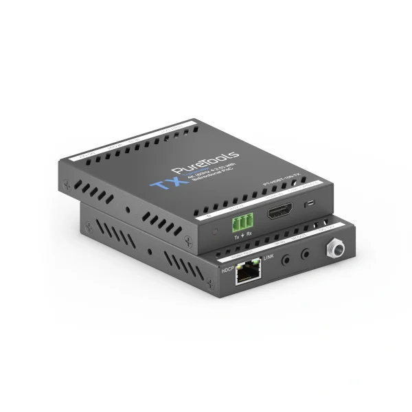 PureTools PT-HDBT-100 HDBaseT Extender szett - 4K HDMI (60Hz 4:2:0), Bidirectional PoC