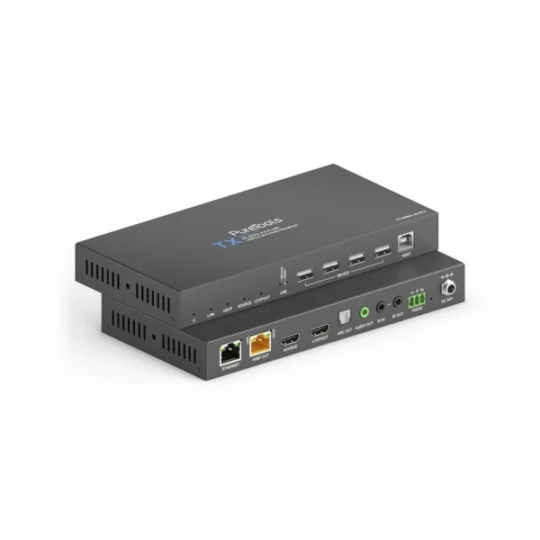PureTools PT-HDBT-1010 HDBaseT Extender szett, USB 2.0 és Audio breakout, 4K (60Hz 4:4:4)