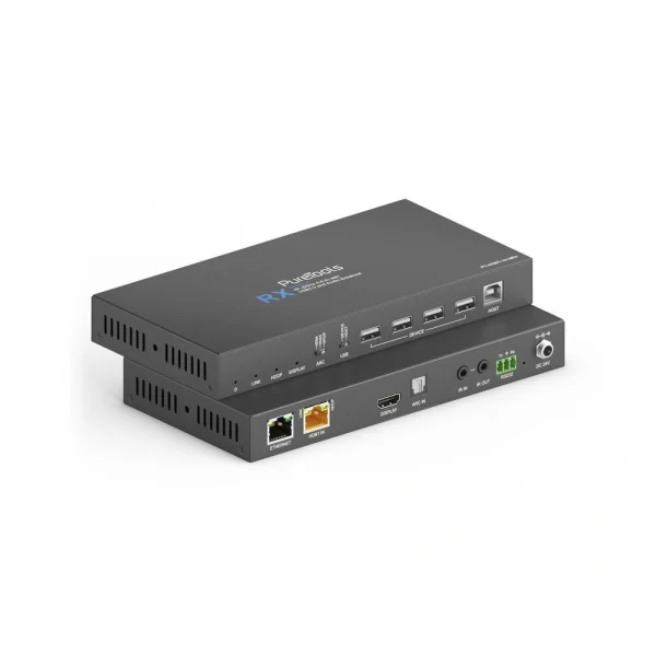PureTools PT-HDBT-1010 HDBaseT Extender szett, USB 2.0 és Audio breakout, 4K (60Hz 4:4:4)