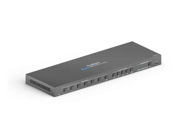 PureTools PT-PSW-61E 6x1 Multiformat prezentációs Switcher - 4K 60Hz 4:4:4 - 3 x HDMI + DP, USB-C /VGA, EDID