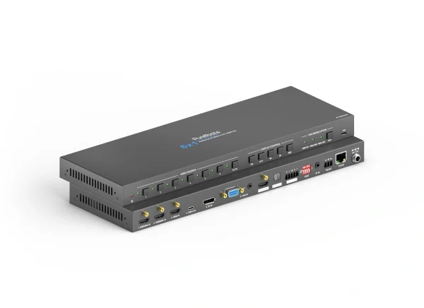 PureTools PT-PSW-61E 6x1 Multiformat prezentációs Switcher - 4K 60Hz 4:4:4 - 3 x HDMI + DP, USB-C /VGA, EDID