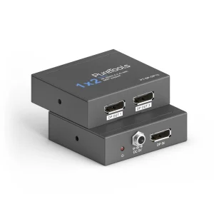 PureTools PT-SP-DP12 DP Splitter 1x2, 4K (60Hz 4:4:4), MST