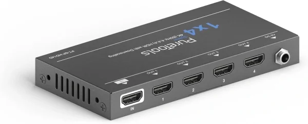 PureTools PT-SP-HD14D HDMI Splitter 1x4, 4K (60Hz 4:4:4), Down-Scaling, EDID Management