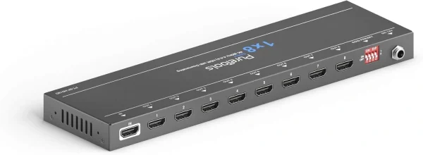 PureTools PT-SP-HD18D HDMI Splitter 1x8, 4K (60Hz 4:4:4), Down-Scaling, EDID Management