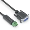 PureTools PTM-RS100 RS232 kábel- 9 pin D-type/3-pólusú Phoenix, DIP kapcsoló, 1.5m
