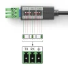 PureTools PTM-RS100 RS232 kábel- 9 pin D-type/3-pólusú Phoenix, DIP kapcsoló, 1.5m