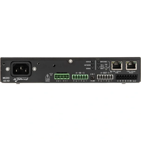 Powersoft Mezzo 322AD 2-csatornás végfok, 2x150W, Dante, DSP