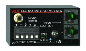 TX-TPR1A Aktív 1-csatornás Format-A vevőegység, szimmetrikus bemenettel RDL TX-TPR1A Aktív 1-csatornás Format-A vevőegység, szimmetrikus bemenettel