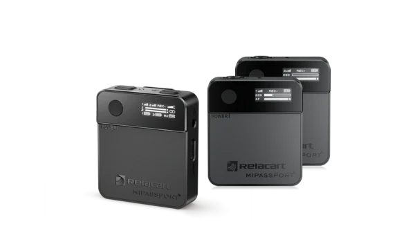Relacart MI2-PRO, Kompakt, kétcsatornás vezeték nélküli mikrofonrendszer kamerákhoz, 1db vevő 2 db adó 2, 4 GHZ,