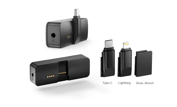 MI3, Kompakt, kétcsatornás vezeték nélküli mikrofonrendszer telefonokhoz, 1db vevő 2 db adó 2, 4 GHZ, USB-C/Lightning csatlakozás Relacart MI3, Kompakt, kétcsatornás vezeték nélküli mikrofonrendszer telefonokhoz, 1db vevő 2 db adó 2, 4 GHZ, USB-C/Lightning csatlakozás