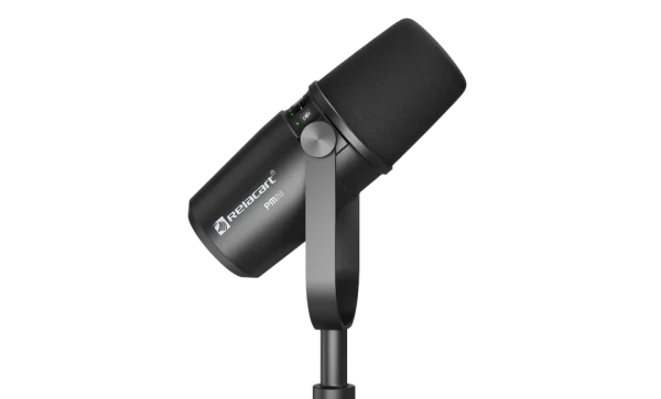 Relacart PM2 kardoid kondenzátor dinamikus podcast mikrofon, XLR/USB-C
