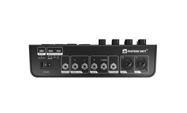 Relacart PODCAST+ podcast produckiós keverő, USB, beépített effekt padok