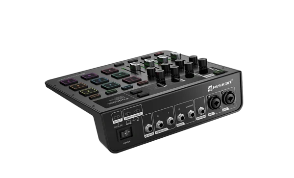 Relacart PODCAST+ podcast produckiós keverő, USB, beépített effekt padok