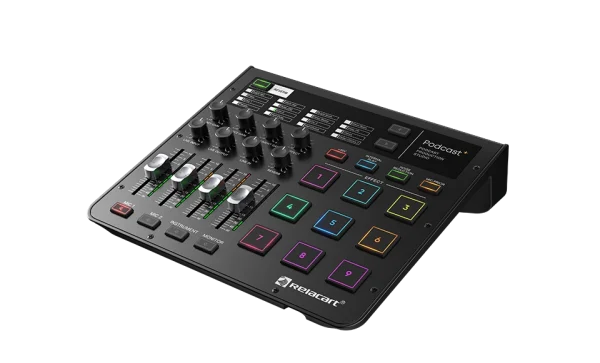 Relacart PODCAST+ podcast produckiós keverő, USB, beépített effekt padok