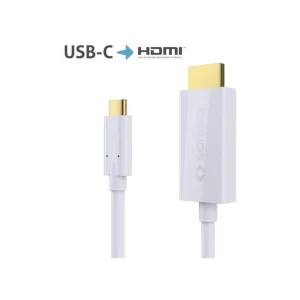 Sonero X-UCC011-020 USB-C - HDMI kábel - fehér - 2.00m