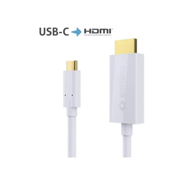 Sonero X-UCC011-020 USB-C - HDMI kábel - fehér - 2.00m