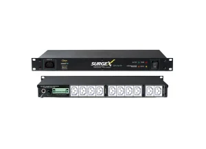 SurgeX AM-SX-1216-RTI - Advanced Series - Túlfeszültségvédelem (max. 6000V), távoli vezérlés, 11x C13 aljzat, 16A/2
