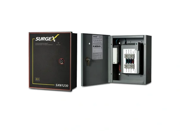 SurgeX AM-SXN-1230 - Advanced Series - Túlfeszültség- (max. 6000V), és túláram védelem, EMI/RFI szűrés.