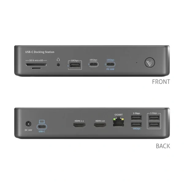 VueLogic VL-D200 14-az-1-ben USB-C dokkoló állomás